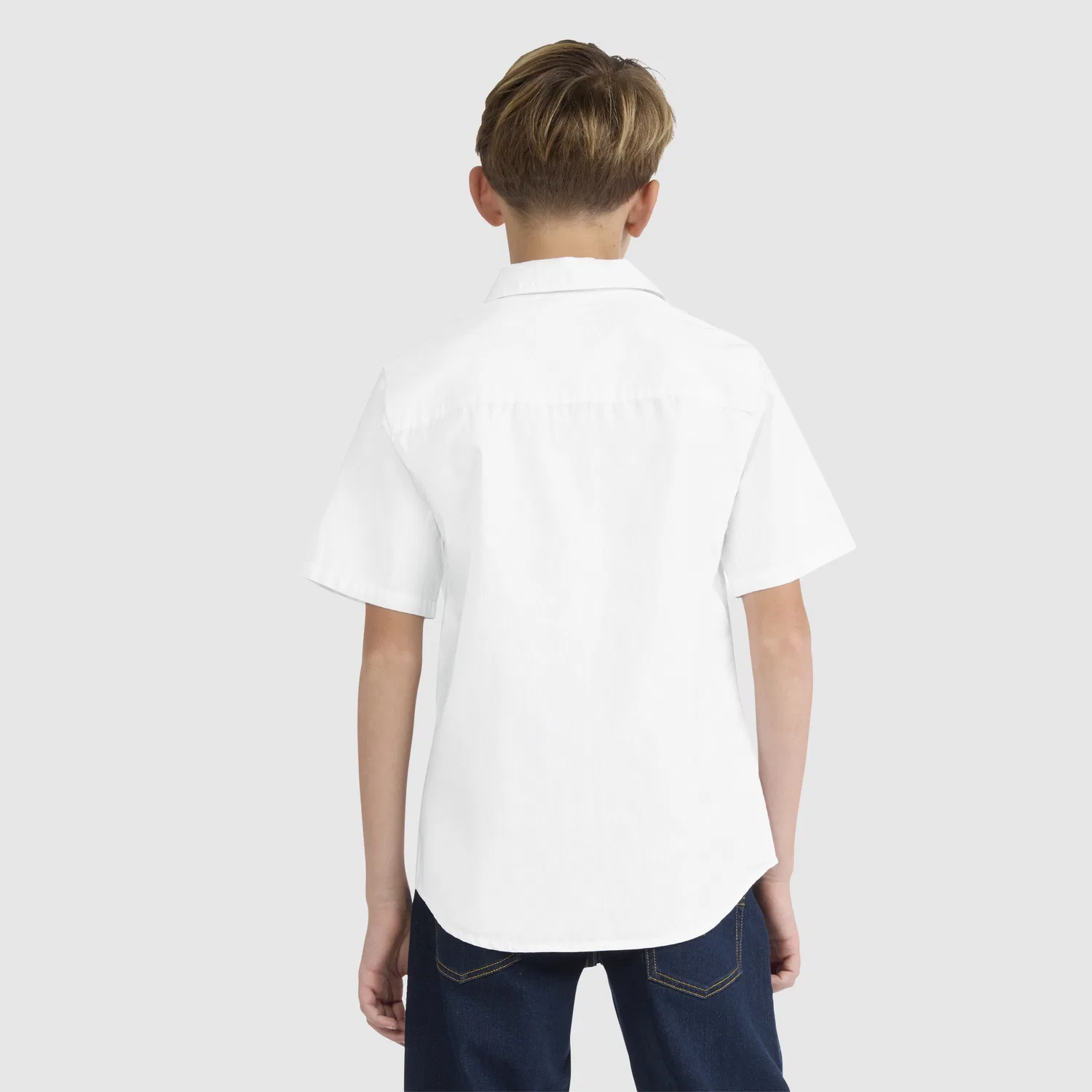 Тканая рубашка с коротким рукавом для мальчиков 8-20 лет Levi's, White — фото 2