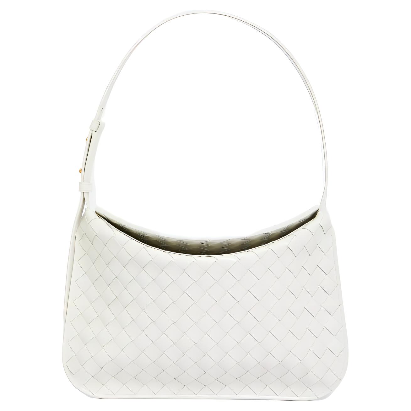 

Bottega Veneta Кожаная сумка через плечо женская белая