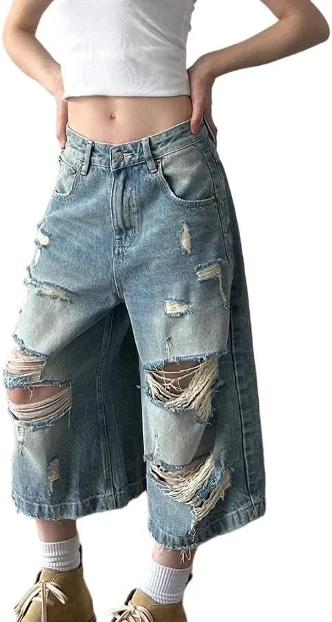 Джинсы высокие прямые Casual, Blue