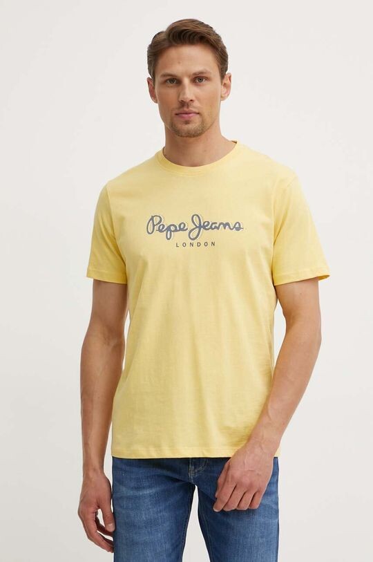 

Хлопковая футболка ABEL Pepe Jeans, желтый