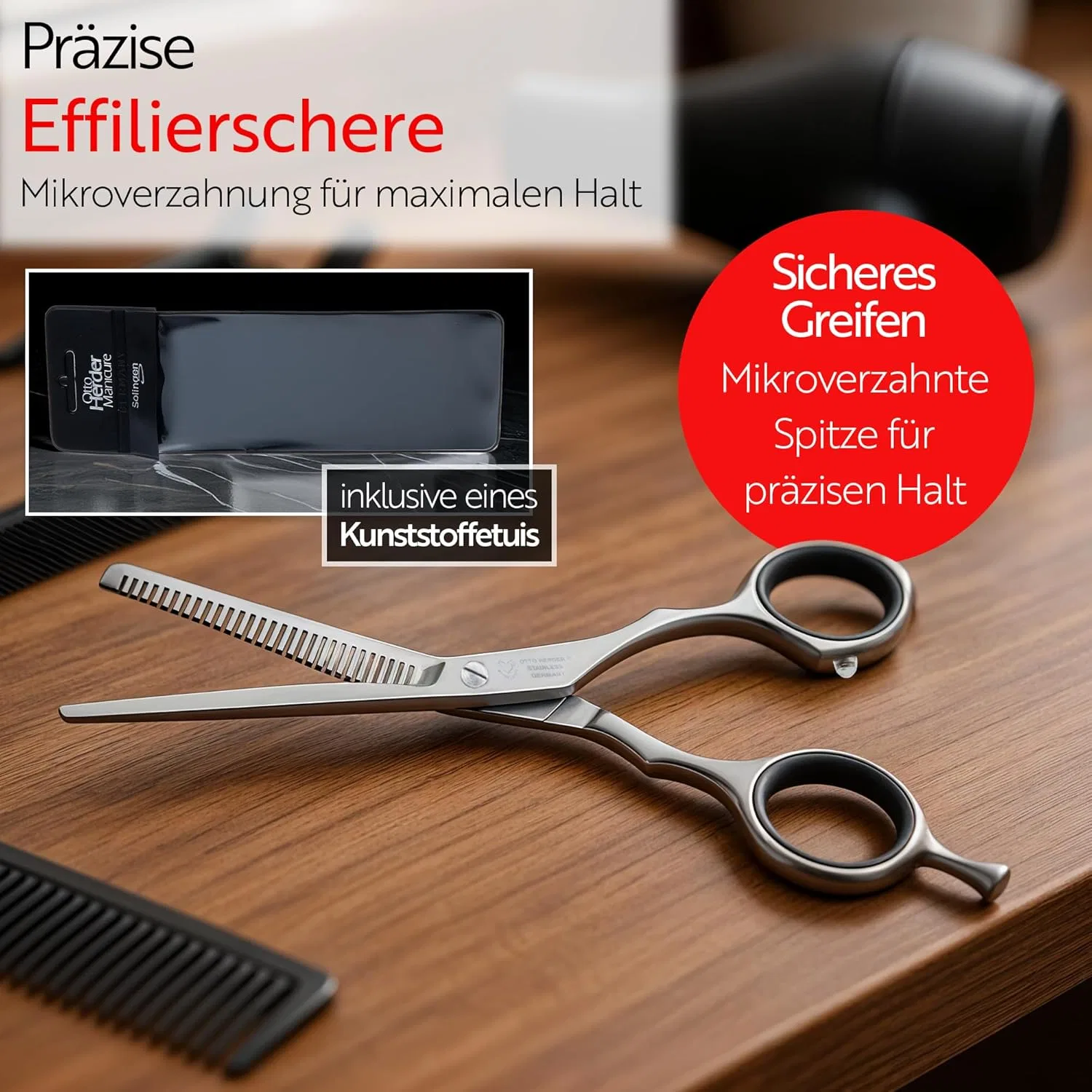 Филировочные ножницы Otto Herder Manicure 6 дюймов Otto Herder Manicure — фото 2