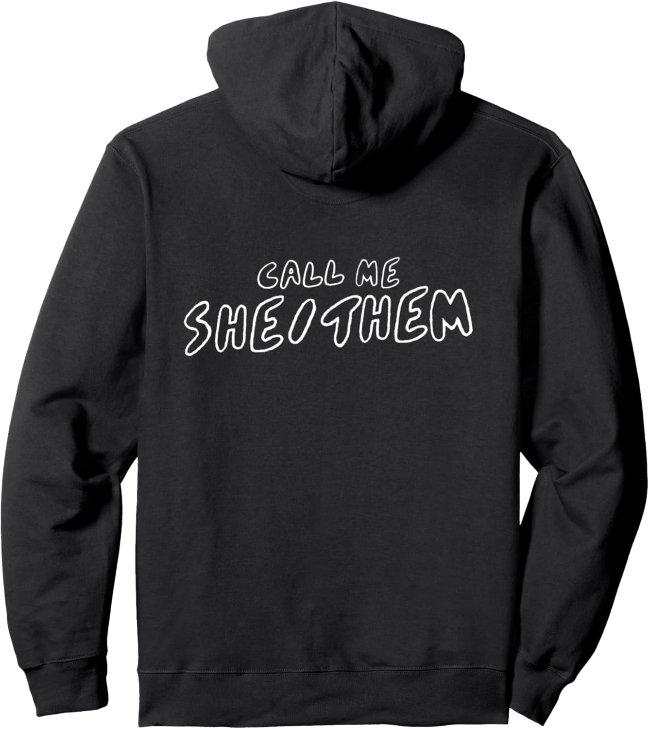 

Зови меня, местоимения She/Them, небинарная личность, гендерная гордость, я использую это имя. Худи Call Me She/Them, черный