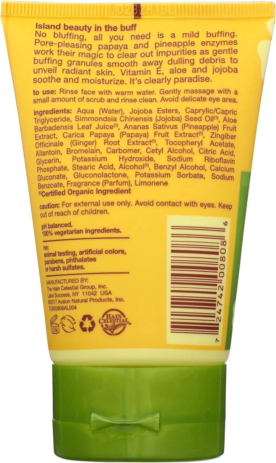 Скраб для лица ферментированный ананасовый Alba Botanica, 113 мл — фото 2