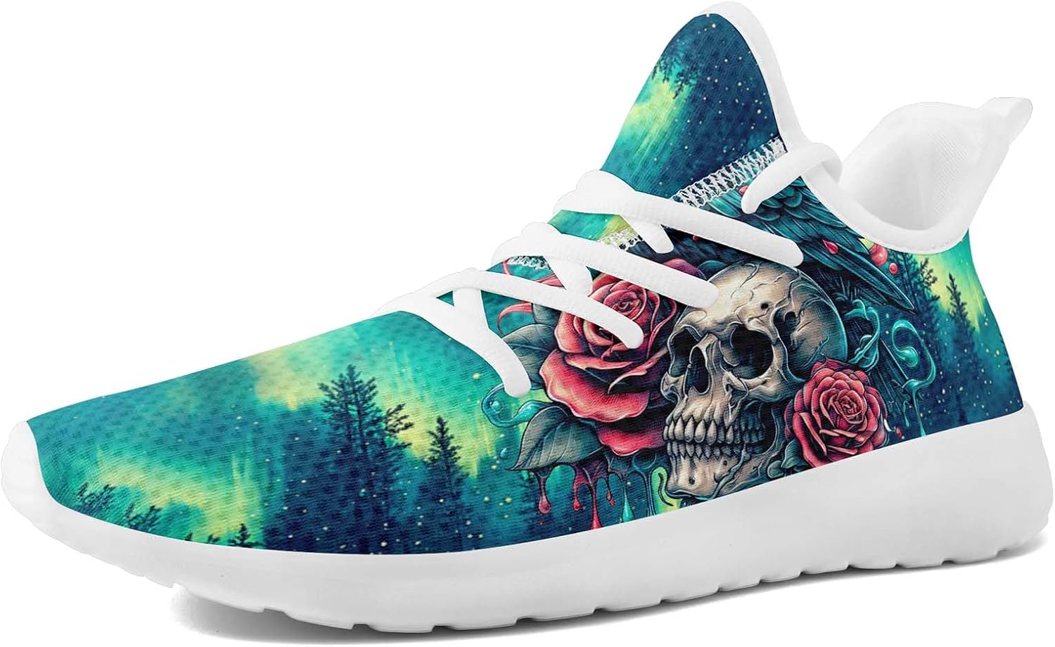 

Мужские кроссовки Dragon - легкие беговые туфли, панк-рок стиль, уличная обувь, дышащие спортивные, для тренажерного зала, повседневной носки и прогулок Coolcustomize, белый