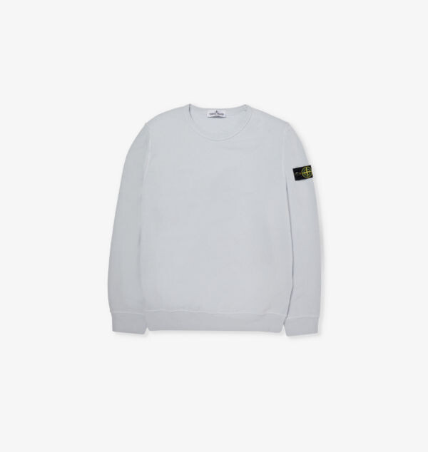 

Толстовка с круглым вырезом и фирменной нашивкой из хлопкового джерси для детей 14 лет Stone Island, голубой