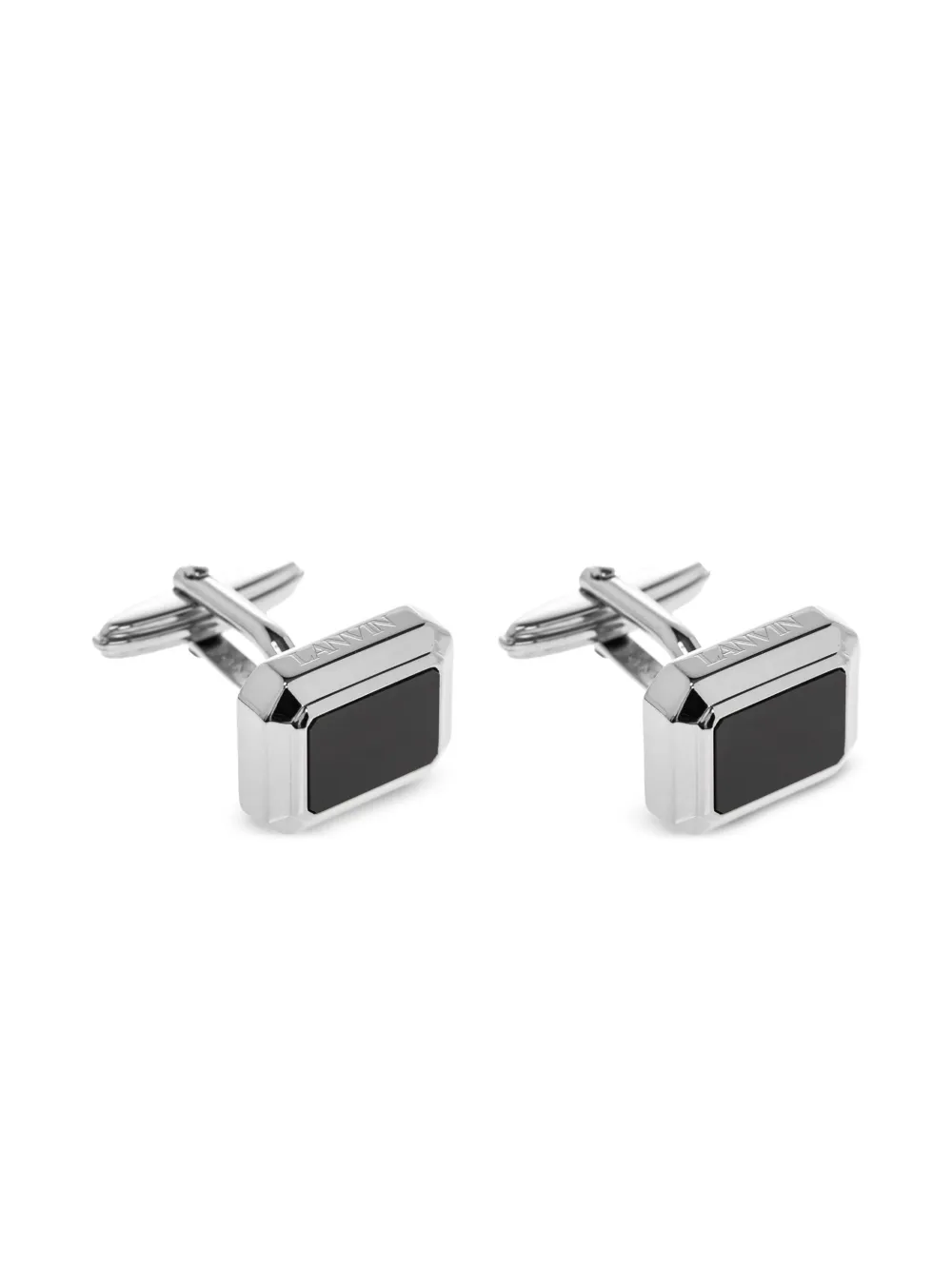 

Прямоугольные запонки с платиновым напылением Lanvin, серебяный