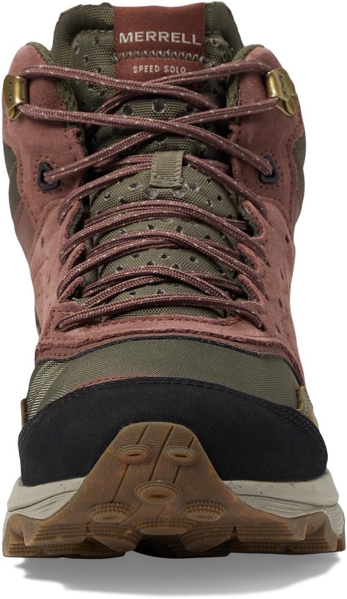 Мужские ботинки Merrell Speed Solo Mid WP, коричневый/оливковый — фото 2