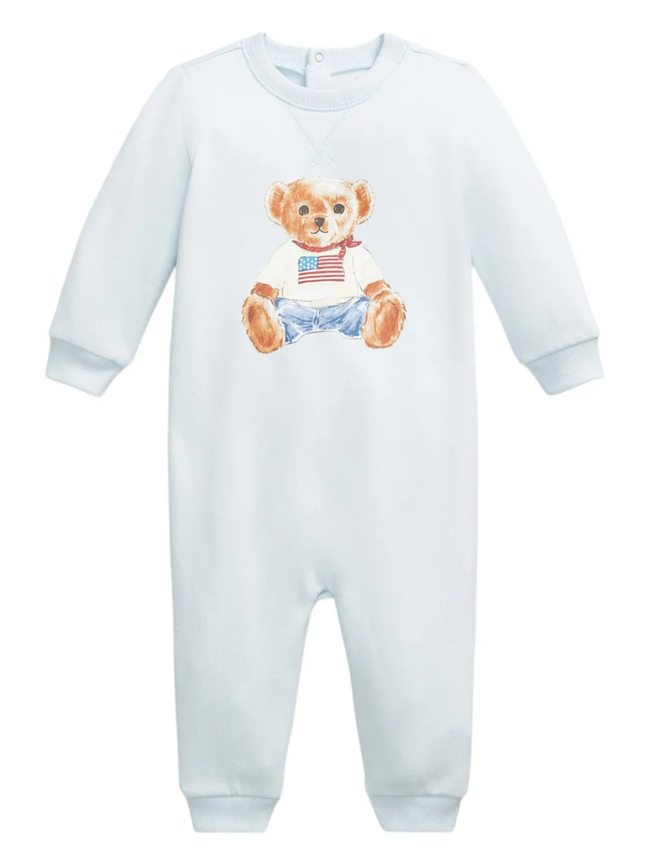 

POLO RALPH LAUREN KIDS ромпер с принтом Polo Bear, синий