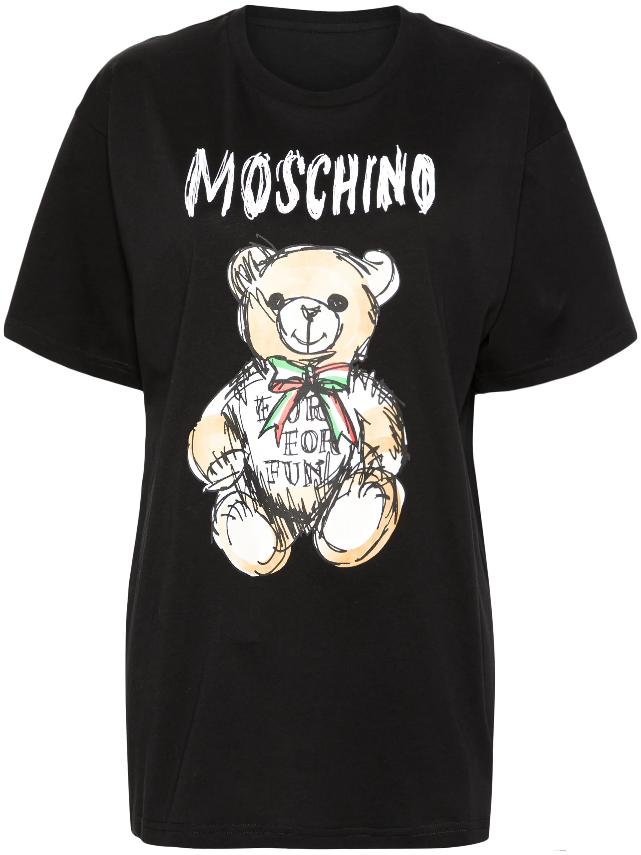 

Футболка с принтом Teddy Bear Moschino, черный