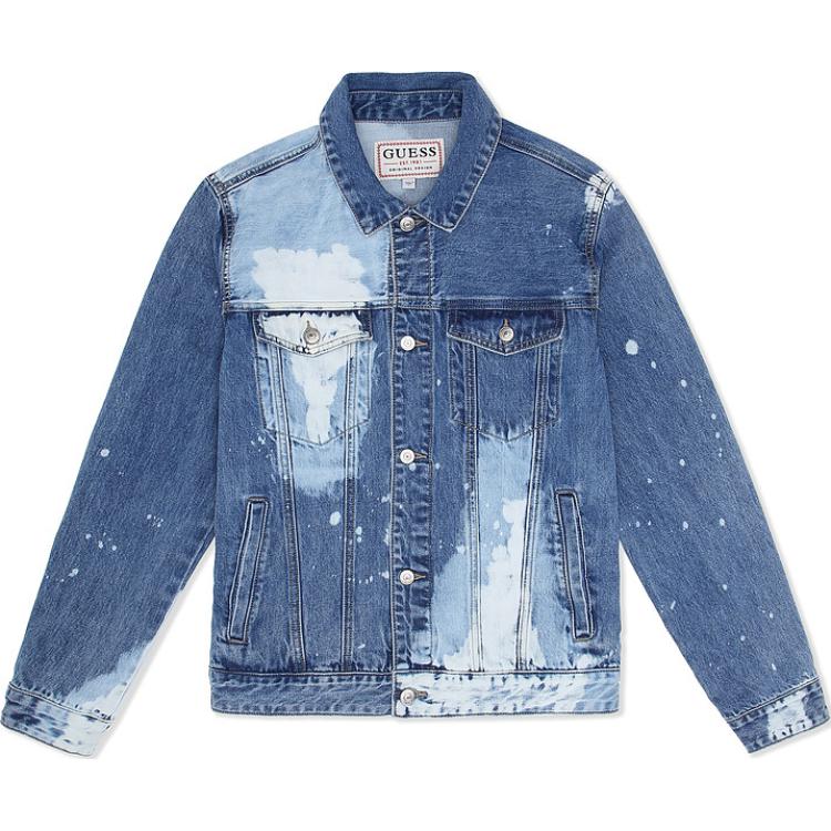 

GUESS Джинсовая куртка мужская светло-голубая, Light Blue