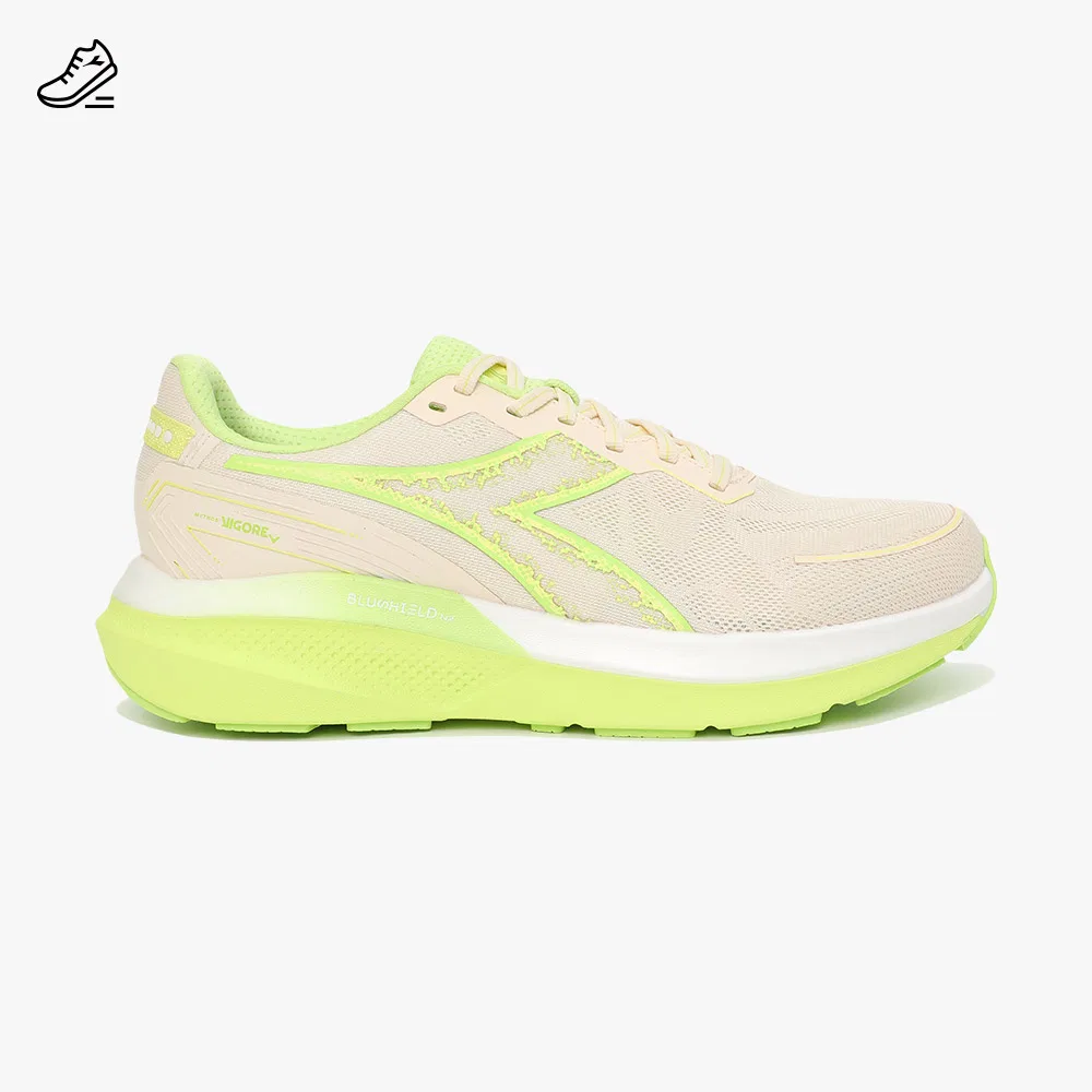 Мужские беговые кроссовки Diadora Mythos Blueshield Vigore V жёлтые — фото 2