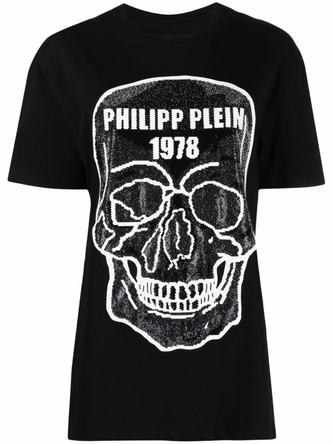 

Футболка с круглым вырезом и принтом Skull Philipp Plein, черный