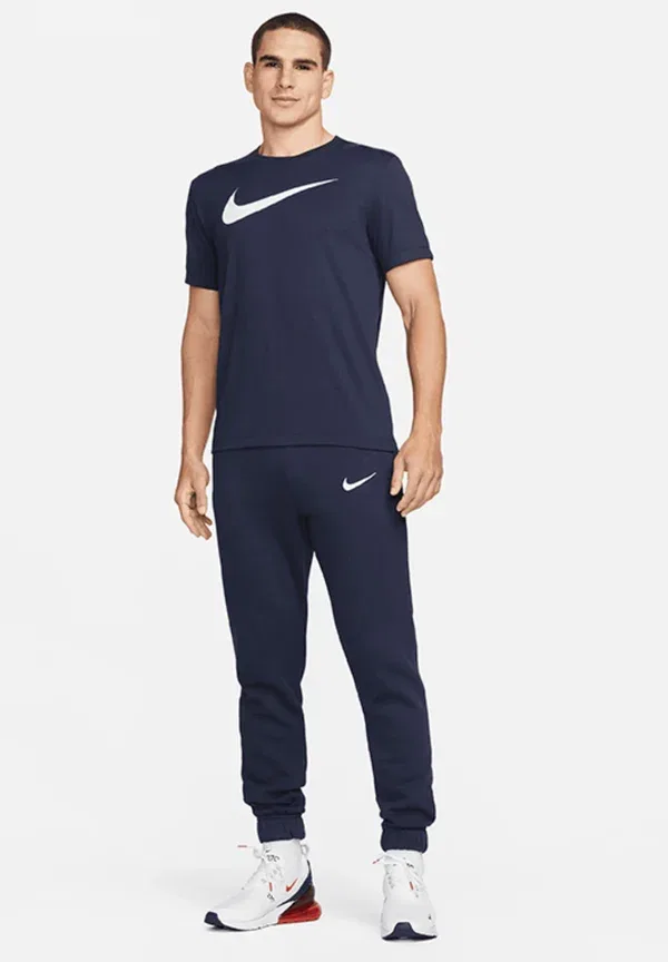 Футболка Nike Performance "dri fit park" print t-shirt, цвет обсидиан / белый