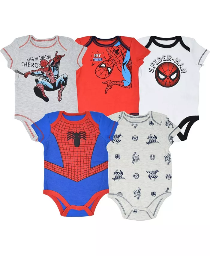 

Боди для мальчиков Spider-Man, набор из 5 штук Avengers, мультиколор