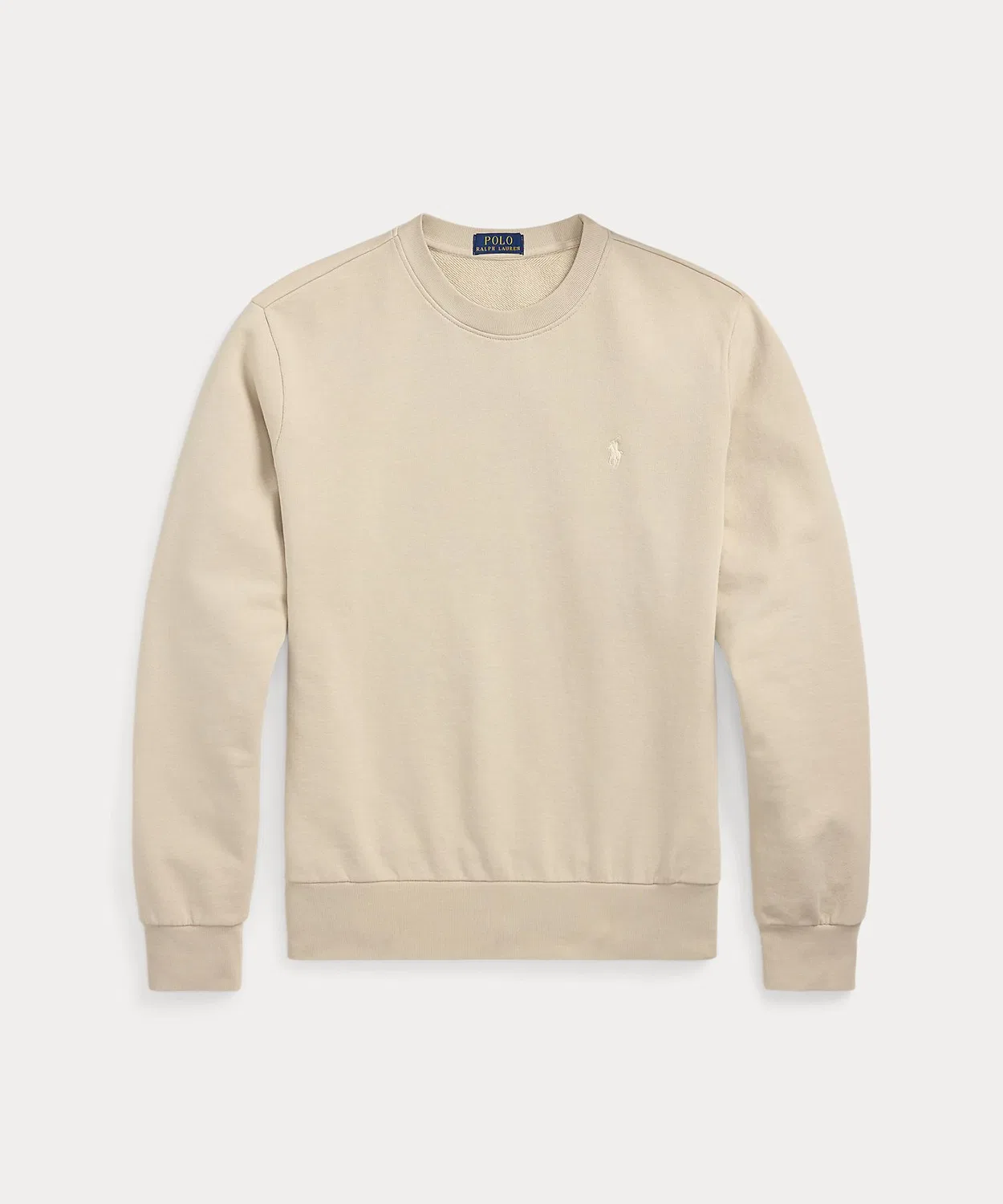 Свитшот из хлопкового флиса с круглым вырезом Ralph Lauren серый — фото 2