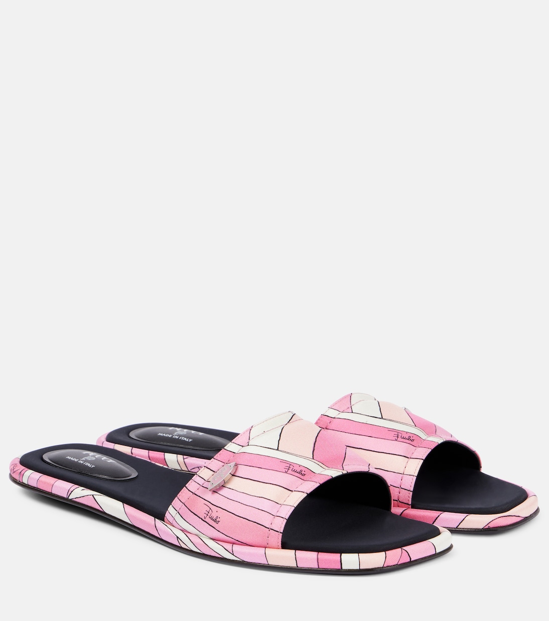 Ирисовые сандалии-танга в рубчик Pucci, Rosa