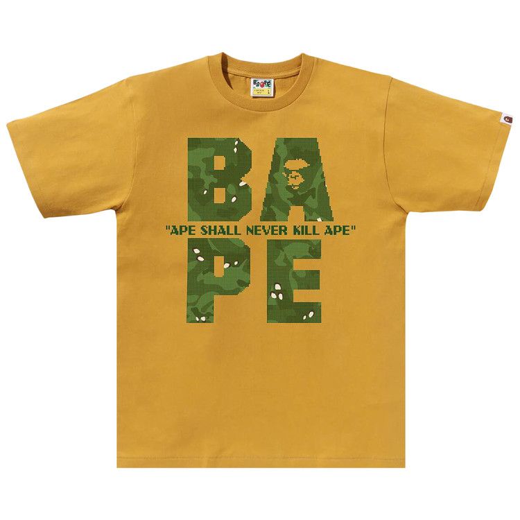 

Футболка BAPE Bitmap Logo Tee, Yellow