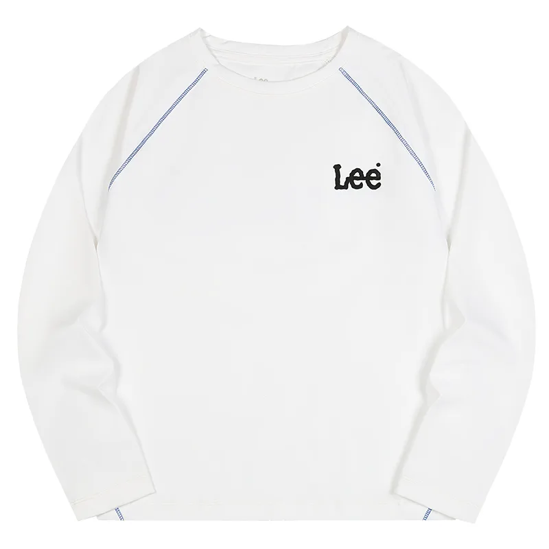 Футболка с круглым вырезом для школьников Lee, Moon White