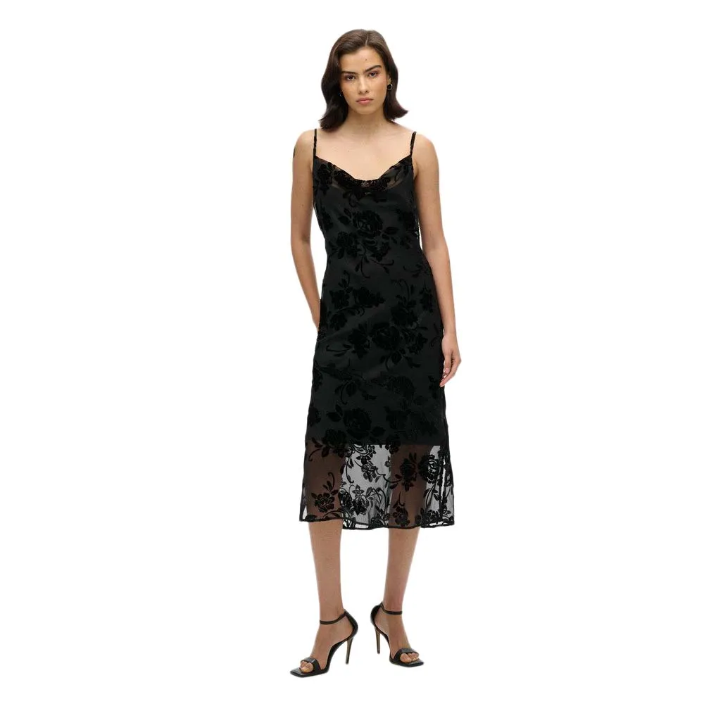 

Платье Superdry Devore Cowl Slip sleeveless midi, черный