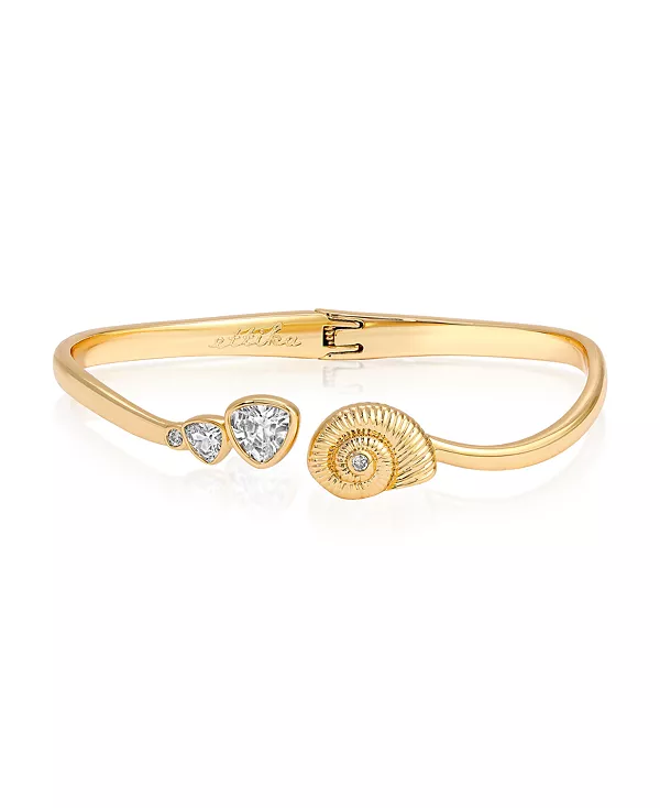 

Браслет-Манжета с закрученными ракушками, покрытый 18-каратным золотом Ettika, gold