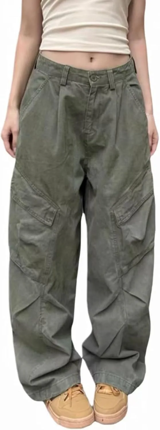 

Карго капри с высокой талией и широкими штанинами QIISEVEN