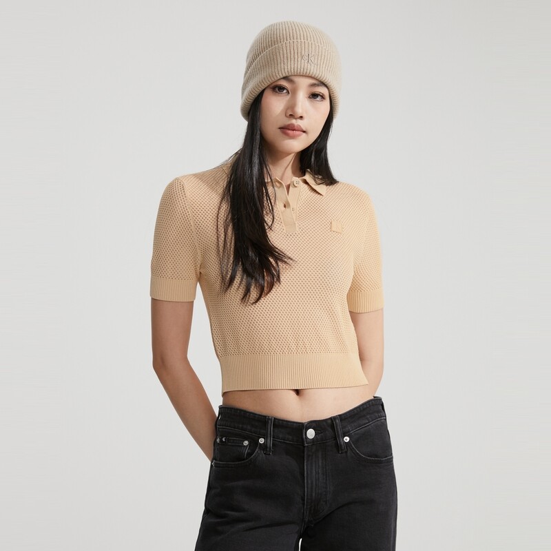 

Свитер женский Calvin Klein Jeans с квадратной сеткой, черный