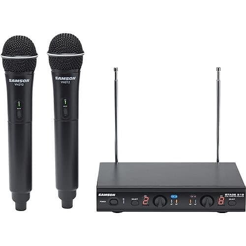 

Микрофон Samson SWS212HH-E Stage 212 Dual Frequncy Wireless Handheld Microphone System - E Band (173-198 MHz)