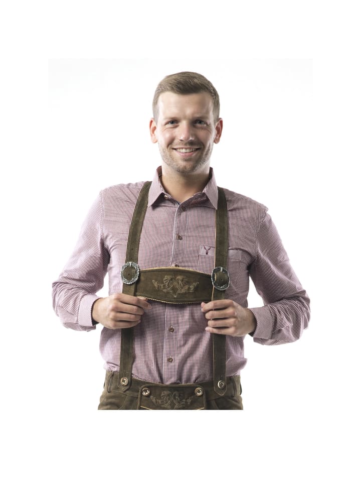 

Традиционная рубашка с длинными рукавами красного цвета Nübler