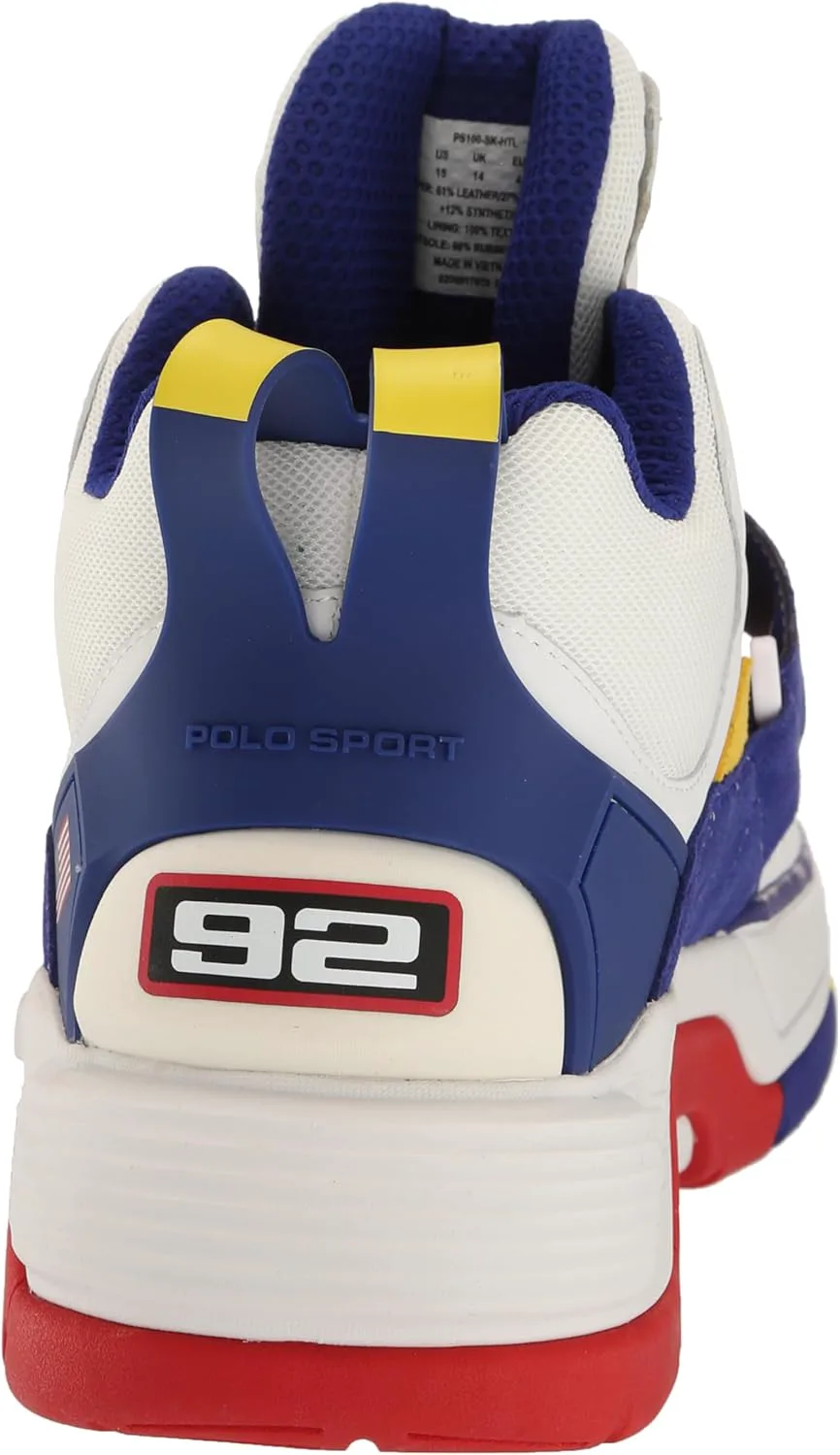 Мужские высокие кроссовки Polo Ralph Lauren Ps100 с многоцветным принтом, белый — фото 2