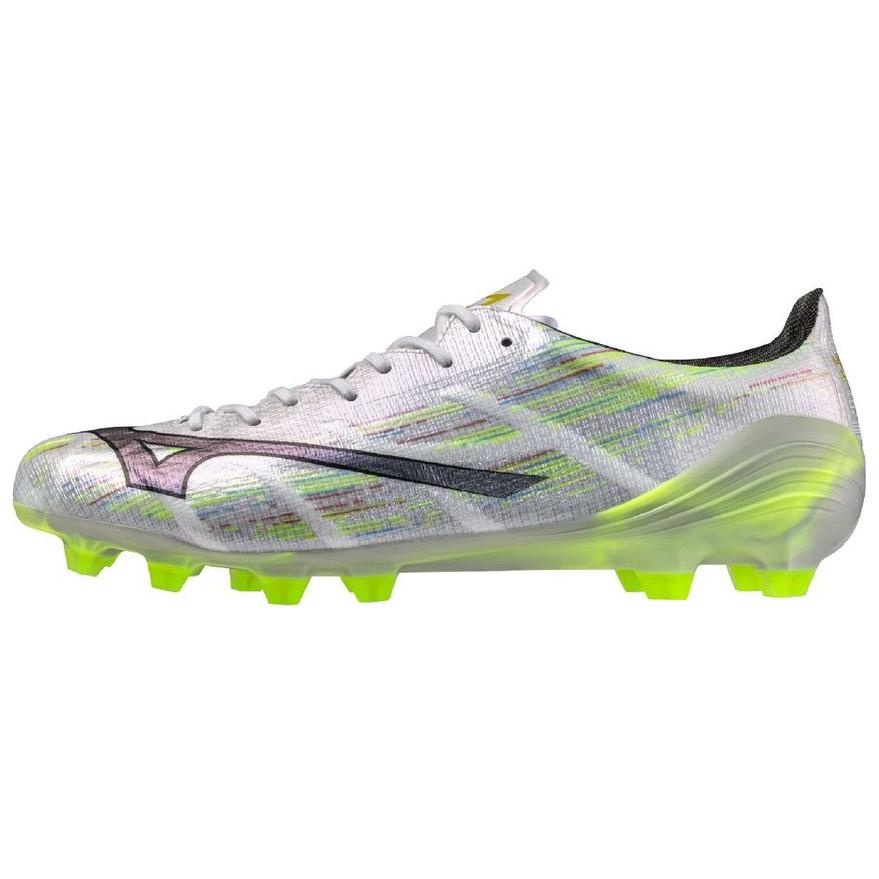 Mizuno Футбольные бутсы Alpha 2 с защитой от скольжения, износостойкие, унисекс, серебристо-зеленые