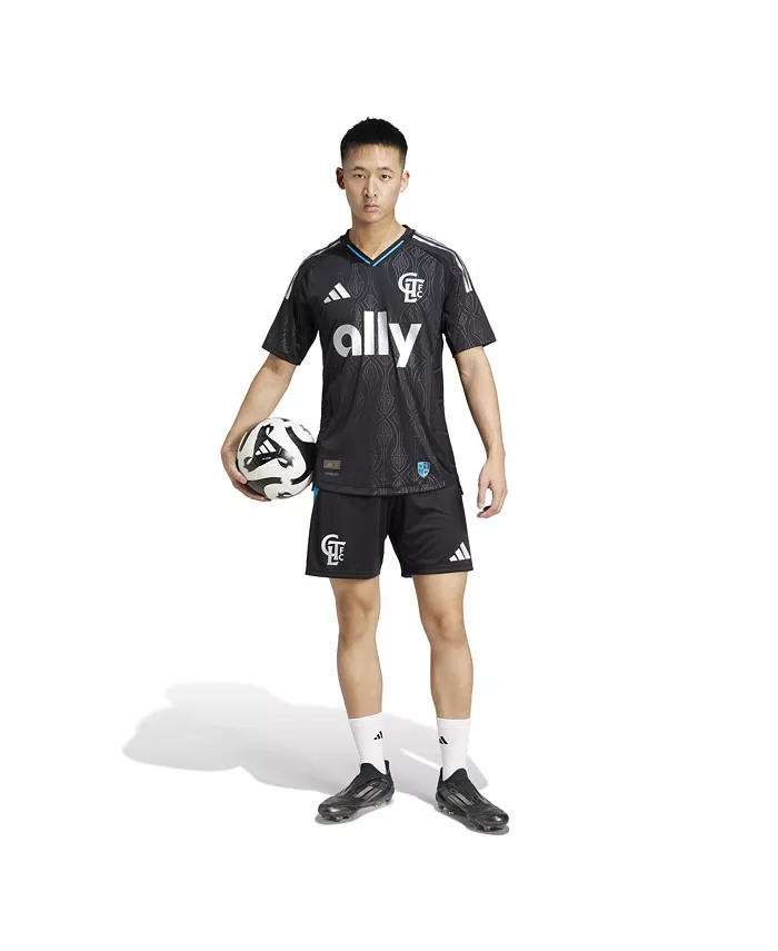 Мужские шорты Charlotte FC Away 2025 Fortress Kit Authentic черные adidas — фото 2