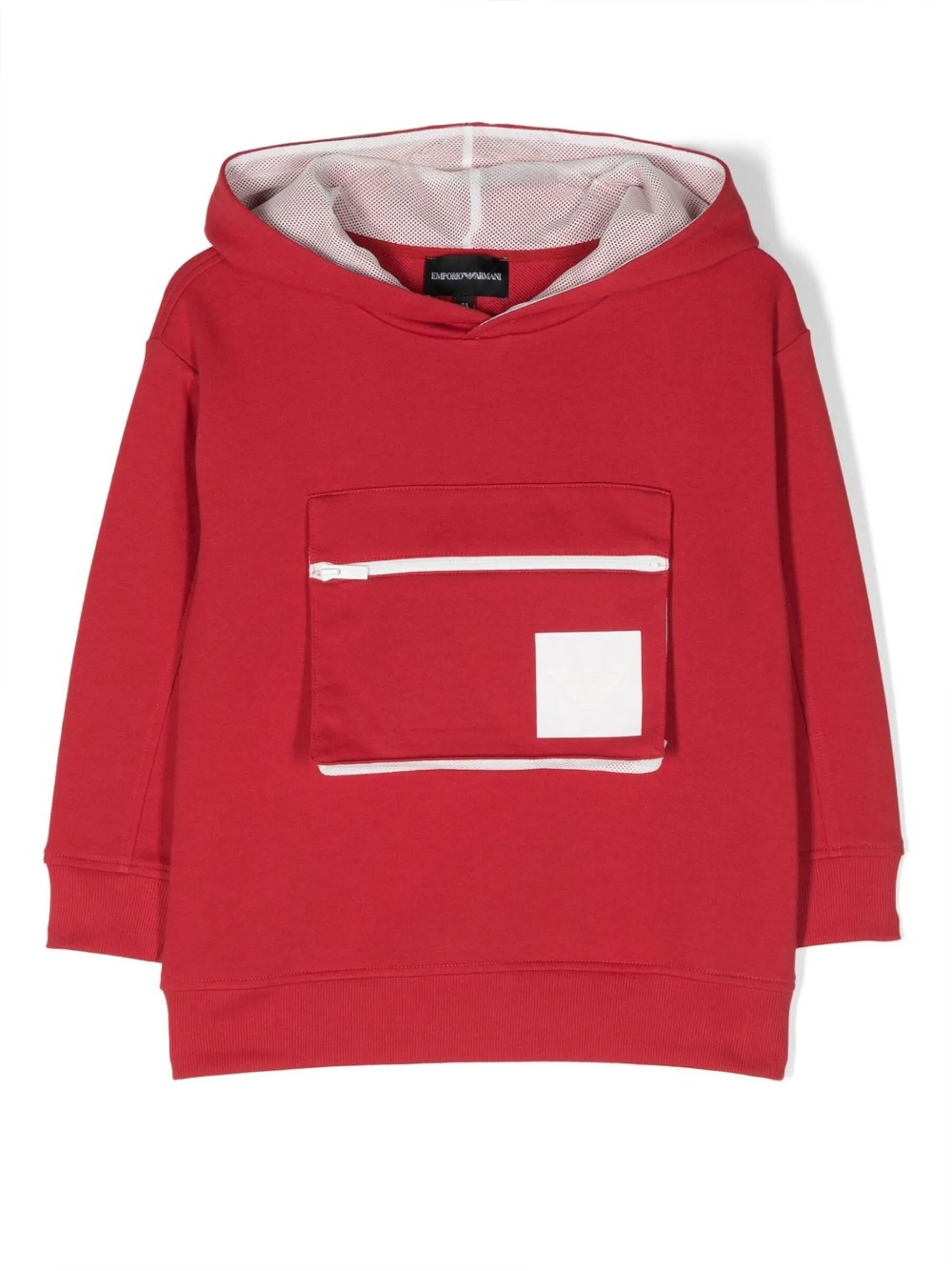 

Худи с карманом на молнии Emporio Armani Kids, красный