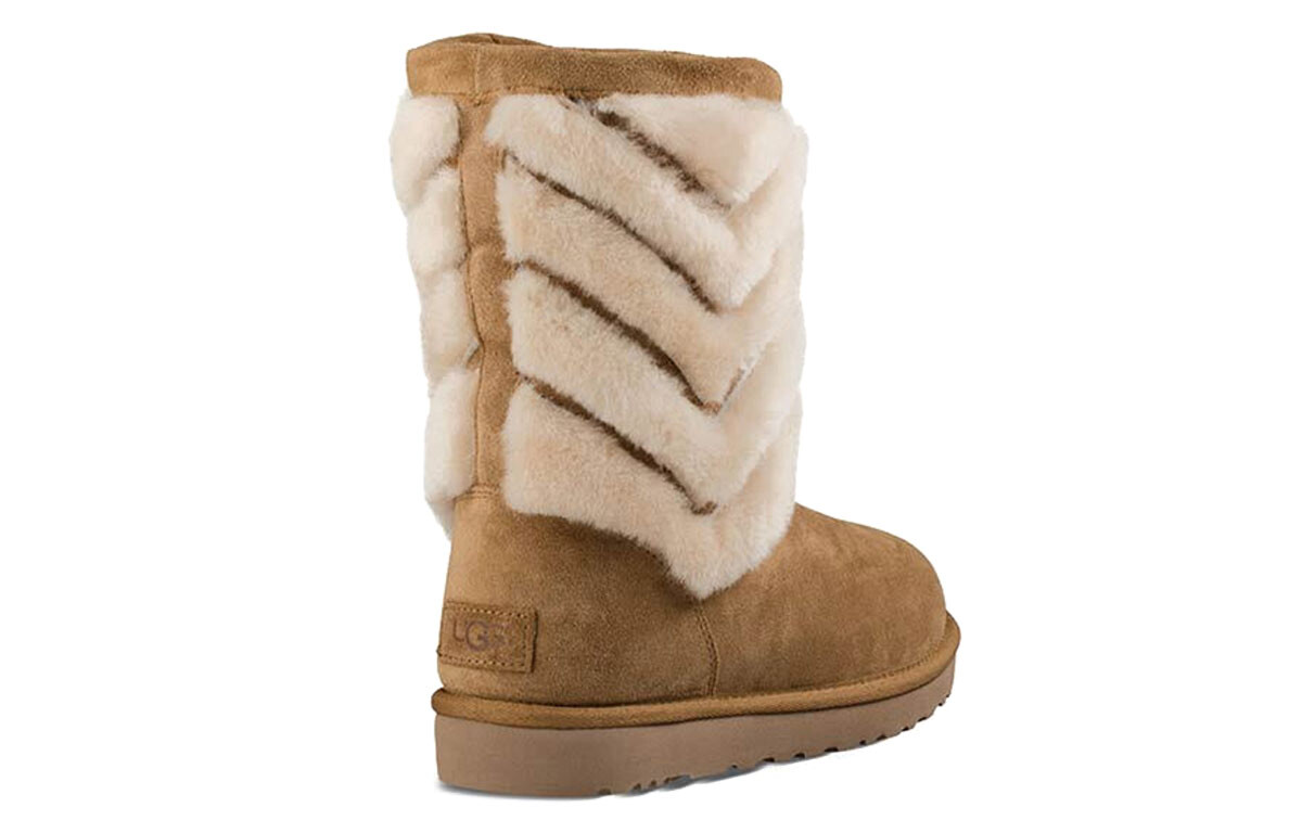 Ботинки зимние женские UGG средней высоты, каштановый — фото 4