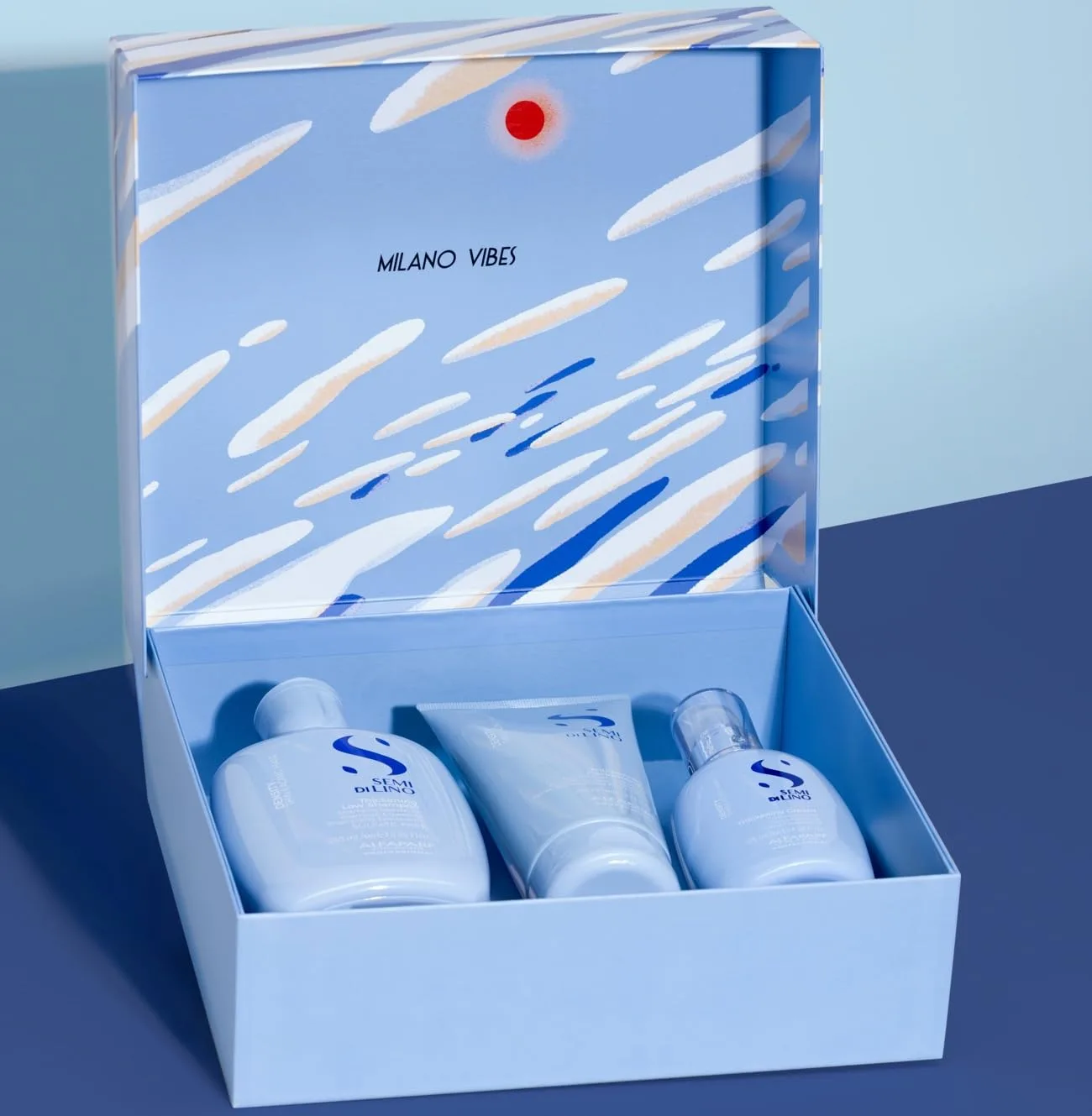 Подарочный набор Alfaparf Milano Semi di Lino Density для тонких и стареющих волос: шампунь, кондиционер и несмываемый крем для придания объема - без сульфатов. — фото 3
