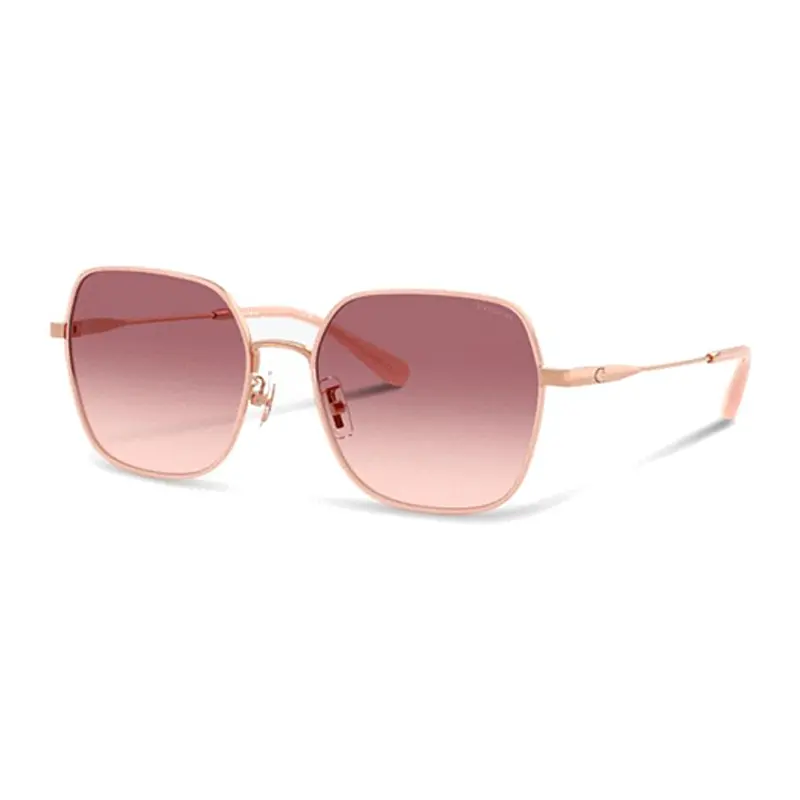 

COACH Женские солнцезащитные очки асимметричной формы в розовом золоте, Rose Gold