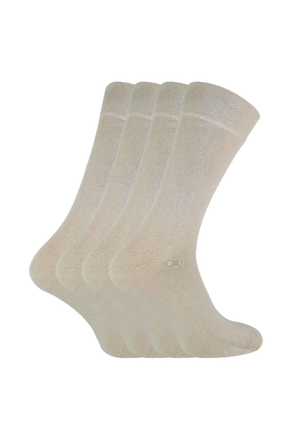 

4 пары супермягких бамбуковых носков для костюма Sock Snob, бежевый