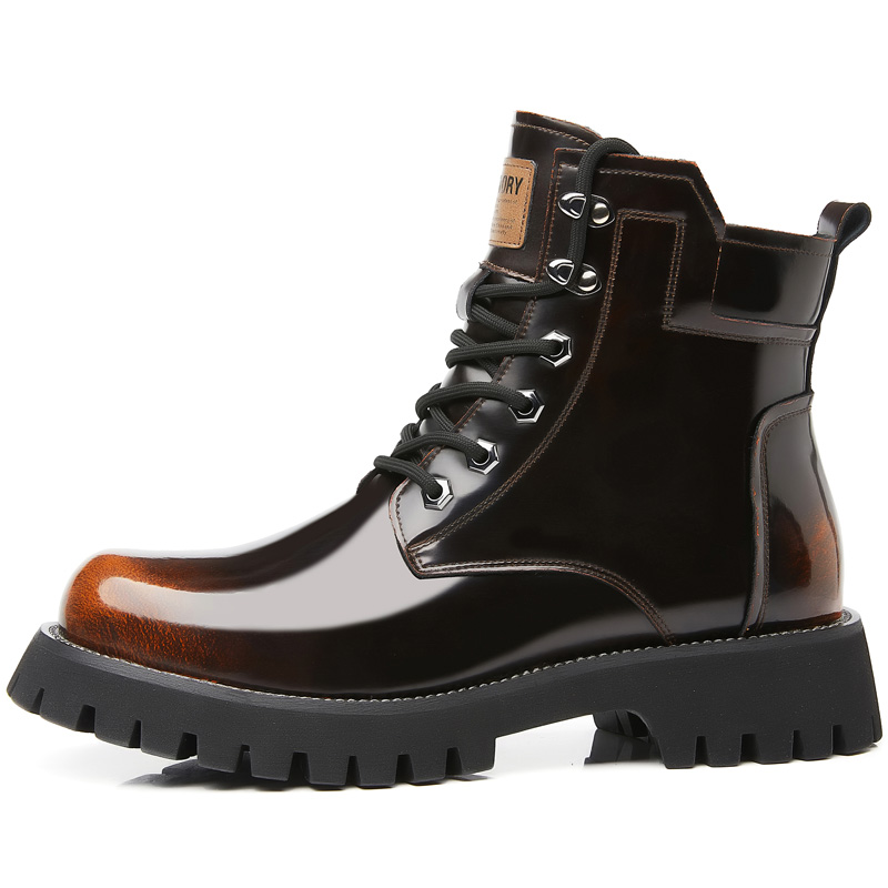 

Romon Мужские ботинки Martin Boots коричневого, черного и белого цветов