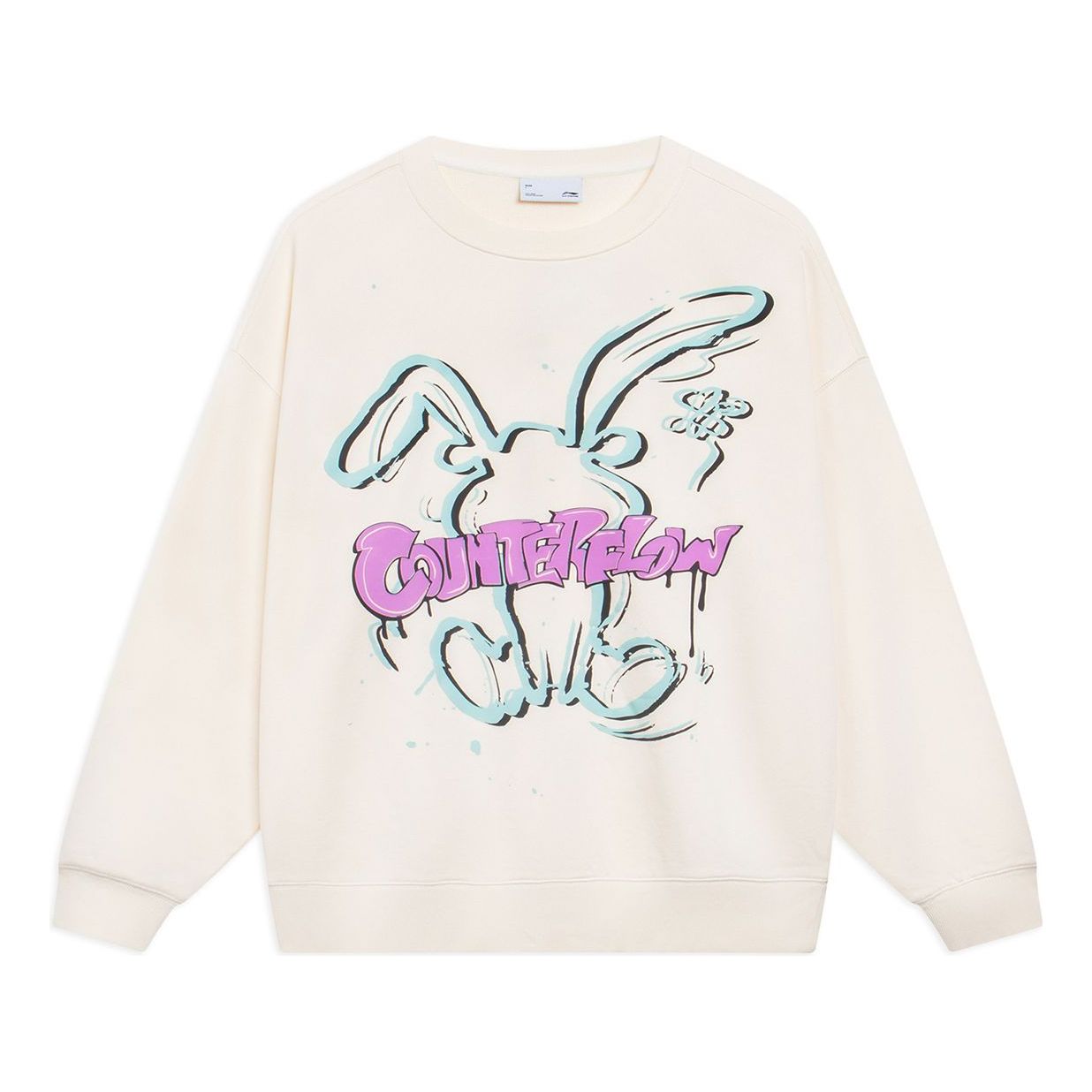 

Спортивная толстовка Li-Ning Counterflow Cartoon Rabbit Graphic Sweatshirt 'Beige' AWDT527-1, бежевый