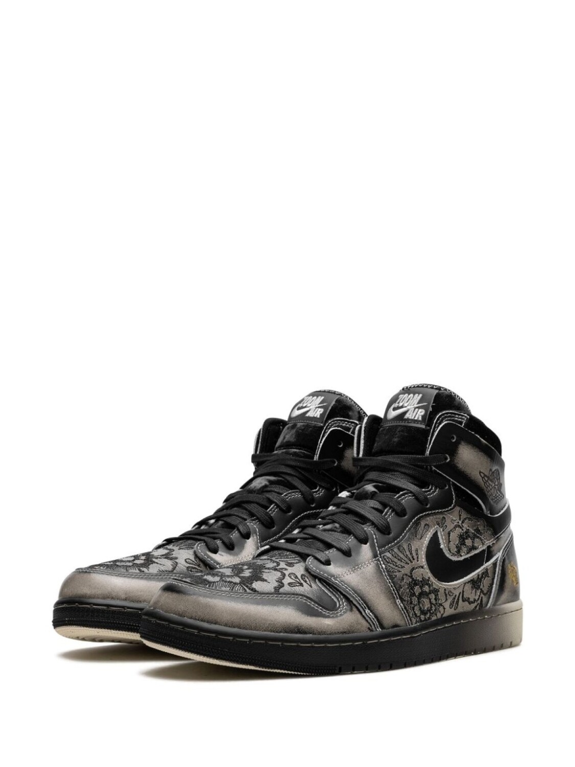 Jordan кроссовки Air Jordan 1 Zoom CMFT 2 Dia De Los Muertos, черный — фото 4