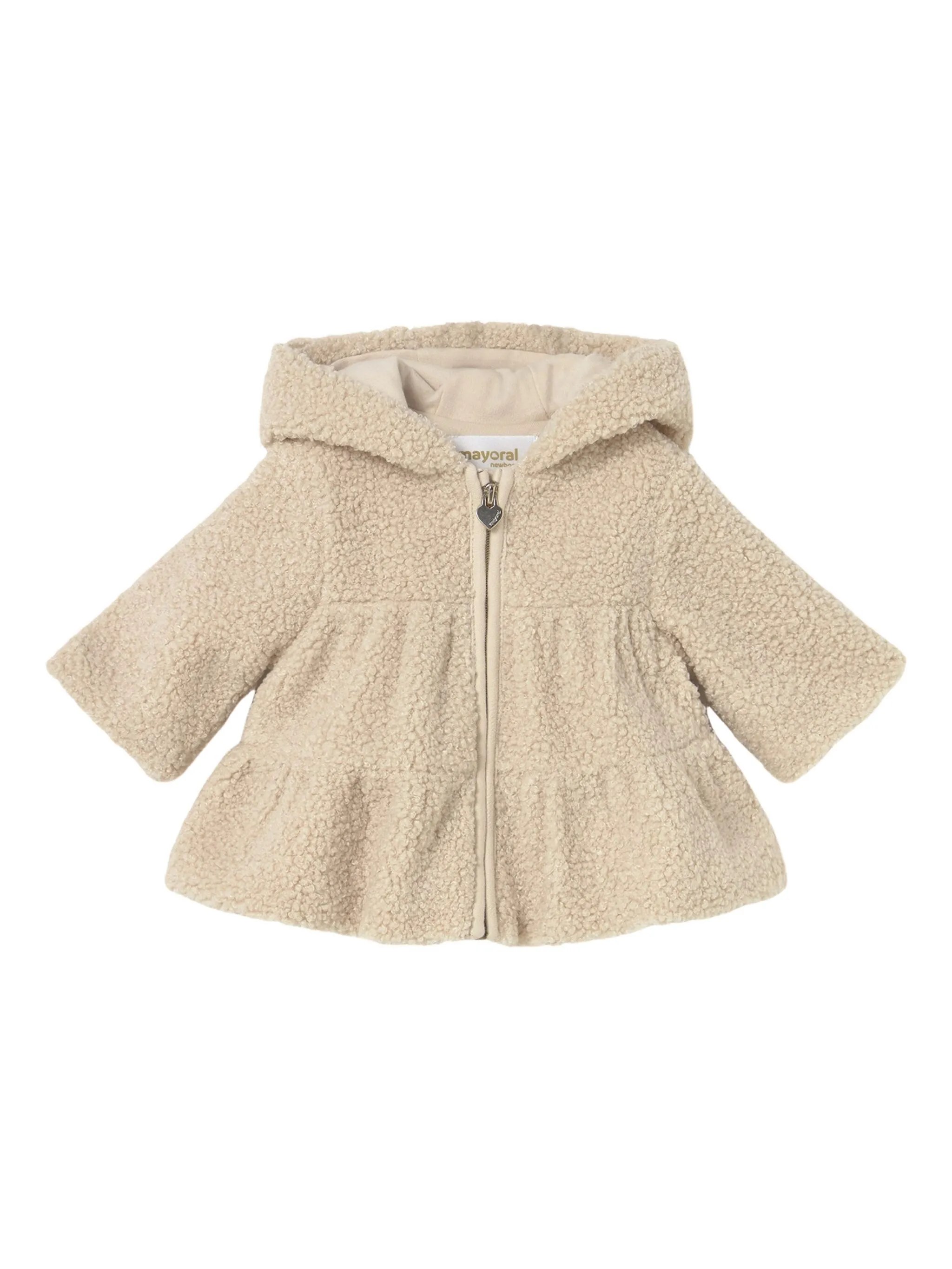 

Пальто на молнии с капюшоном Mayoral, бежевый