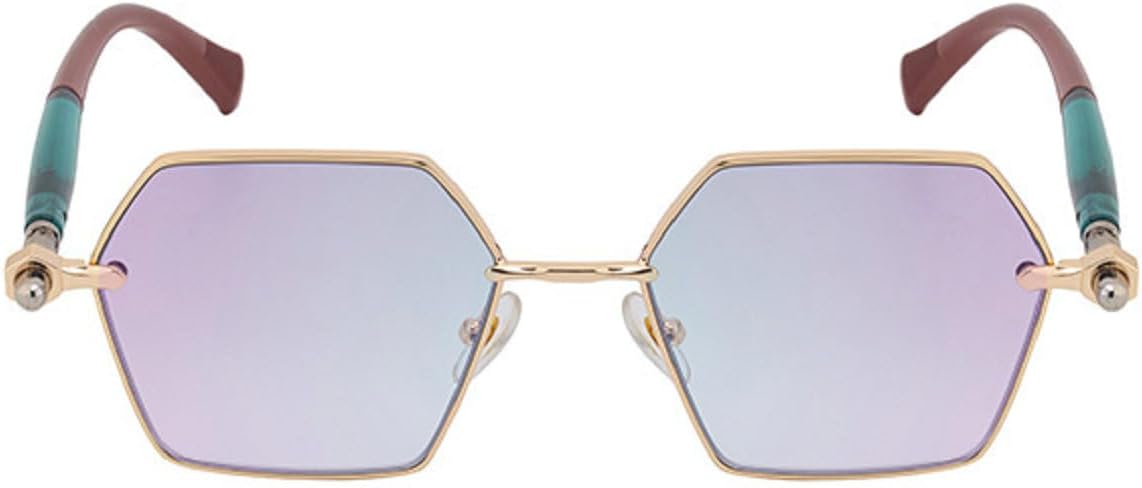 

Винтажные солнцезащитные очки Melrose в стиле панк, маленькая оправа, для женщин и мужчин, 2025 год, роскошные классические многоугольные очки с защитой от УФ-излучения UV400, модные очки, артикул 68087, Purple