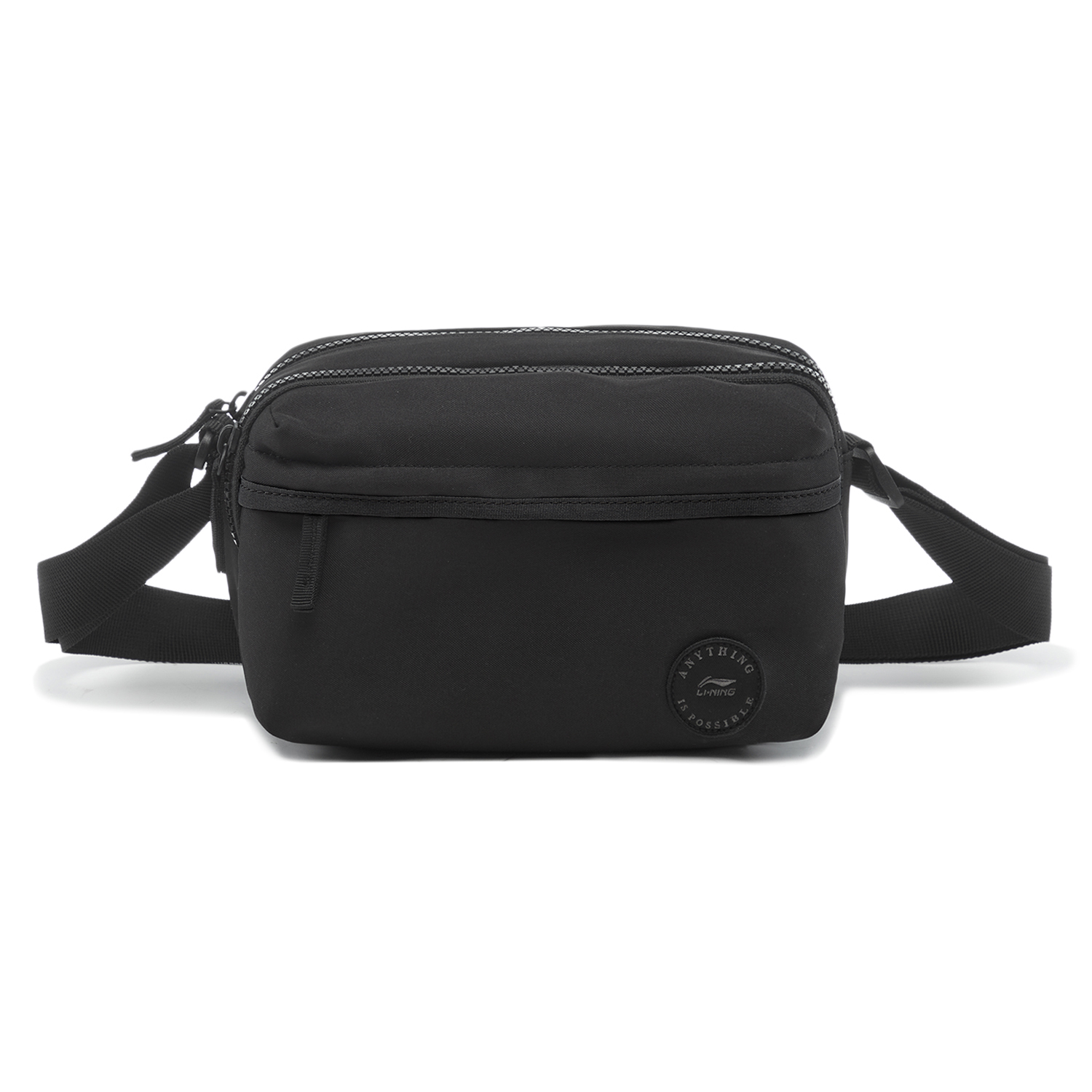 

LINING Полиэстеровая наплечная сумка, унисекс черная кроссбоди, Black