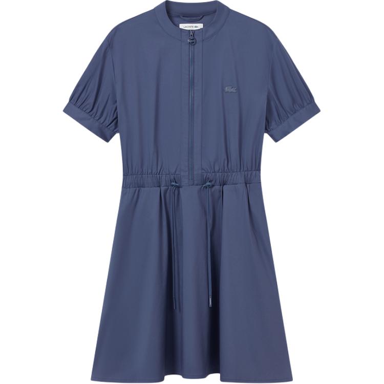 Платье LACOSTE SS25, с короткими рукавами, для женщин, синий