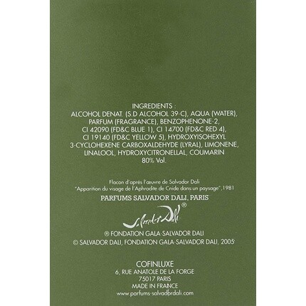Мужская туалетная вода Salvador Dali Agua Verde Eau de Toilette Spray 30ml — фото 3