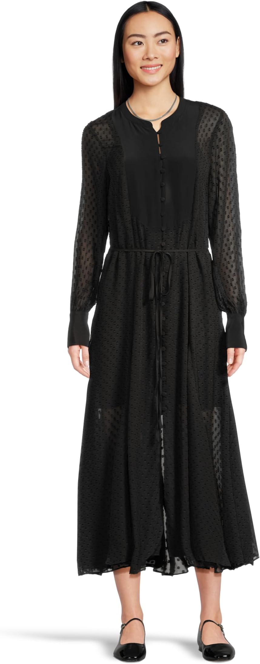

Платье Madewell Suzy Dress - Viscose Clip Dot Jacquard, цвет True Black