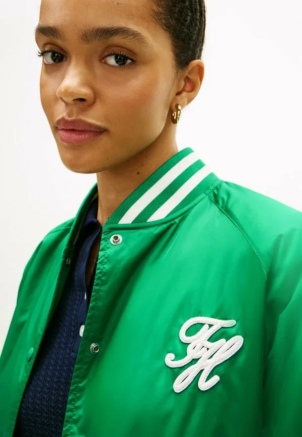 Бомбер с аппликацией логотипа Tommy Hilfiger, Courtside Green — фото 4