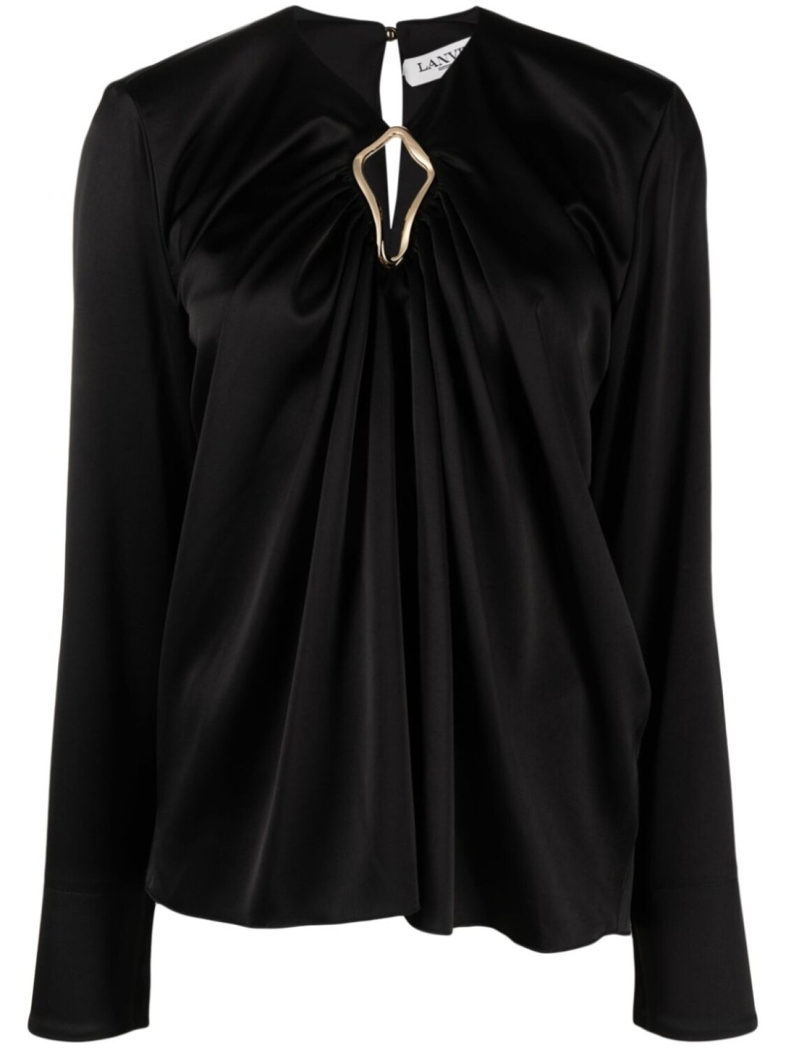 

Lanvin драпированная блузка с длинными рукавами, черный