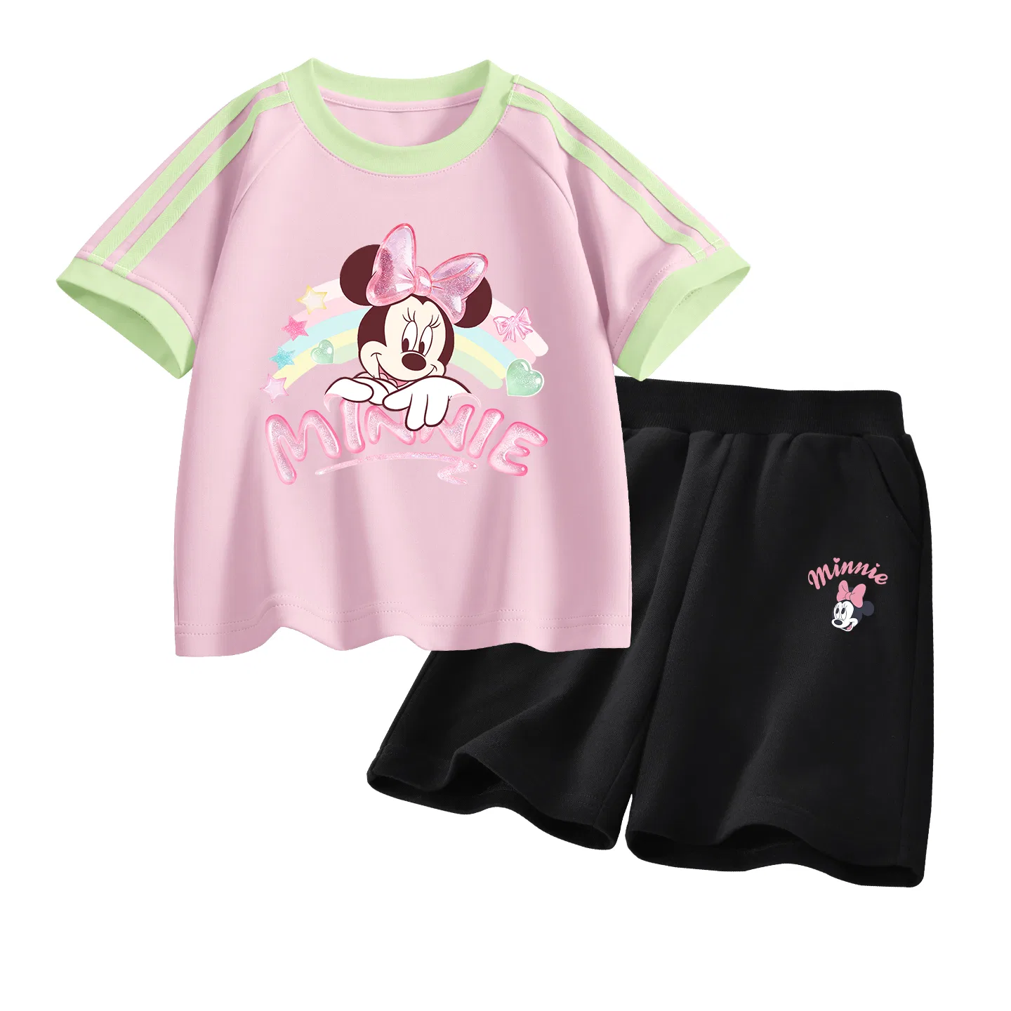 Детский спортивный костюм Casual Sportswear 2 Piece Set Disney, Di Bubble Floral Sky Purple+Di Knot K Black — фото 4