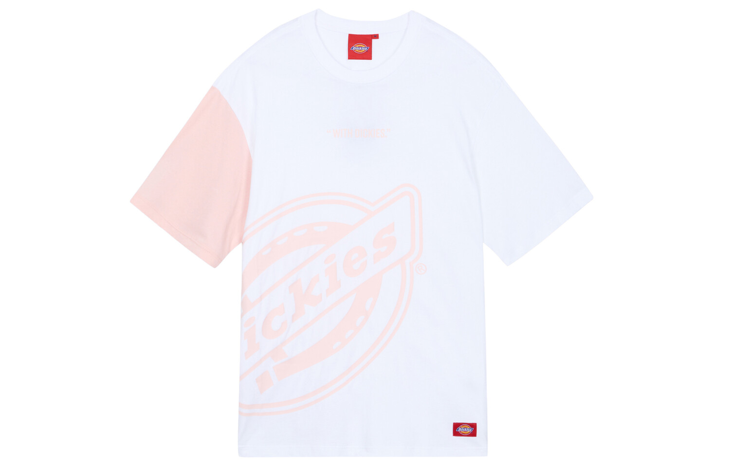

Футболка унисекс Dickies, белый/розовый