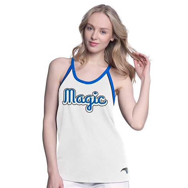 

Женский белый майка racerback orlando magic curveball G-Iii 4Her By Carl Banks